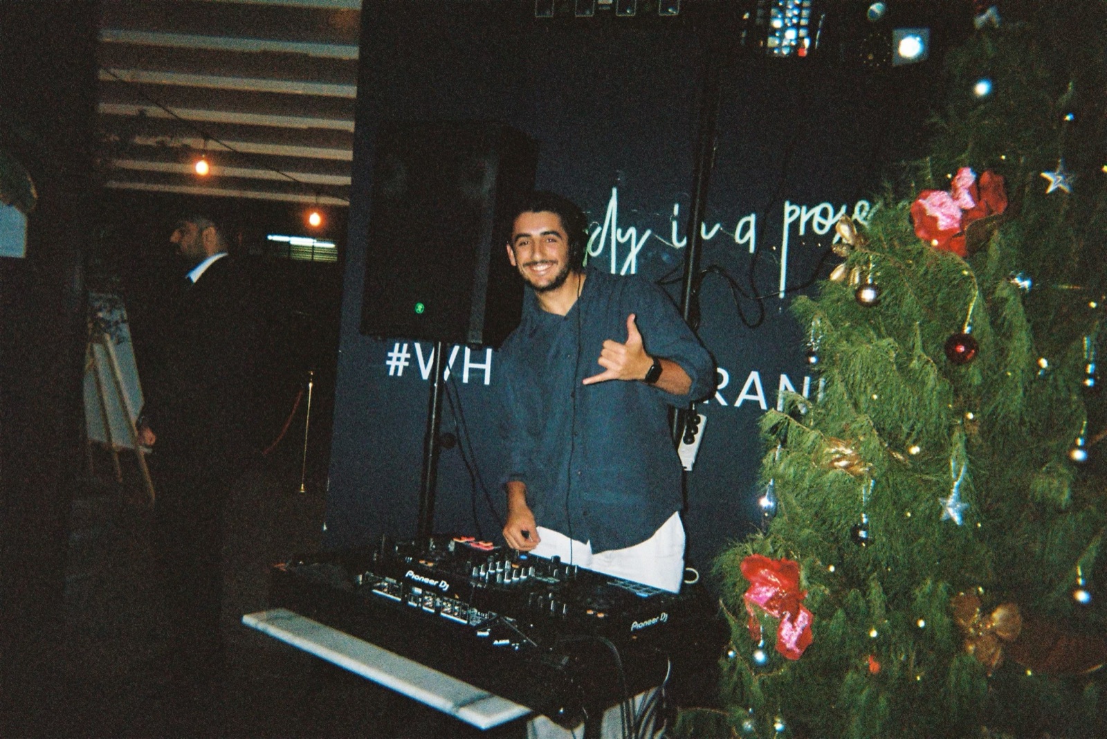 Playing a Christmas party set